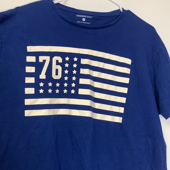 Cedarwood state 1776 USA (76) navy blue XL Tshirt - Picture 3 of 5